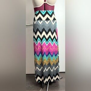 Moa Moa Red and White Maxi Skirt Resort Wear